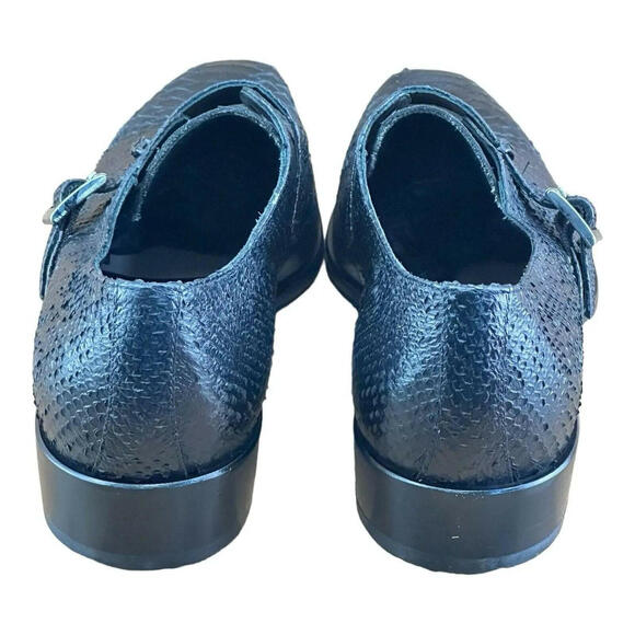 Jo Ghost Croc Embossed Monk Shoes Men black main image 7